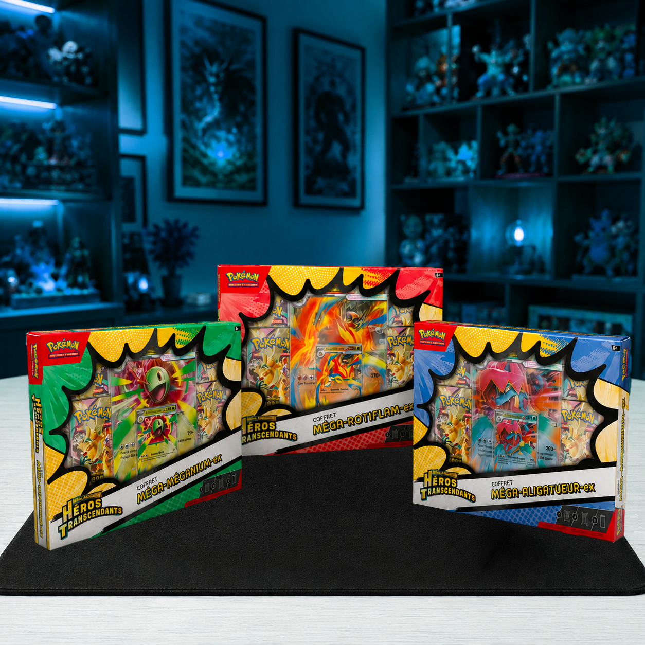 Coffret Méga-ex Héros Transcendants (Méganium / Aligatueur / Roitiflam) | ME2.5